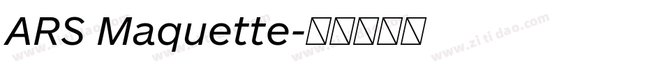 ARS Maquette字体转换